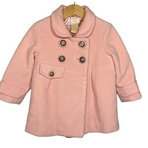 Joe Fresh Light Pink Wool Blend Pea Coat size 18-24 Months